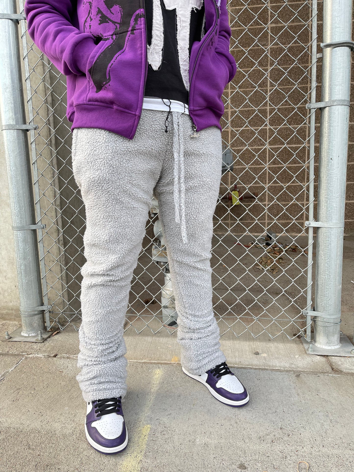 "Lava Gray" Stacked Sweats