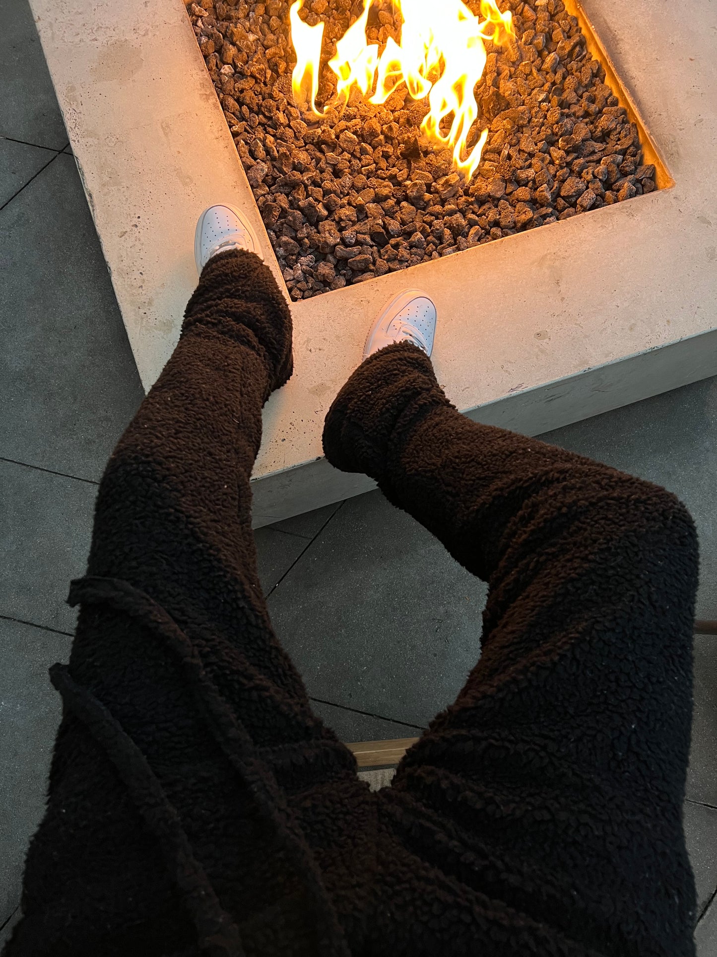 "Charcoal Black" Stacked Sweats