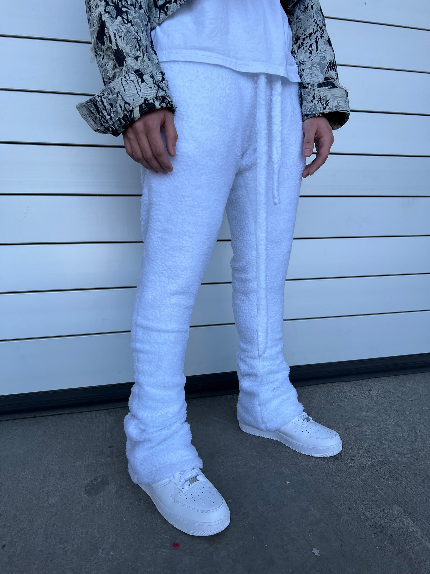 "Frost White" Stacked Sweats